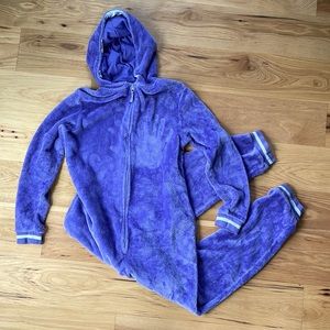 More Than Magic girls cozy plush hoodie pajama onesie